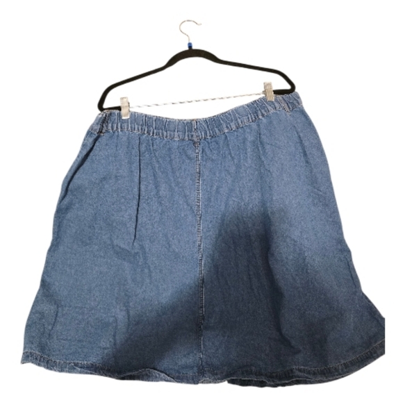 Agnes Orinda. Denim Blue A-Line Skirt. Size 2X. NWT. - Picture 4 of 7